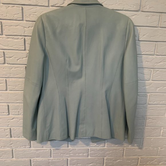 W by Worth Light Gray Leather Jacket - Picture 3 of 7